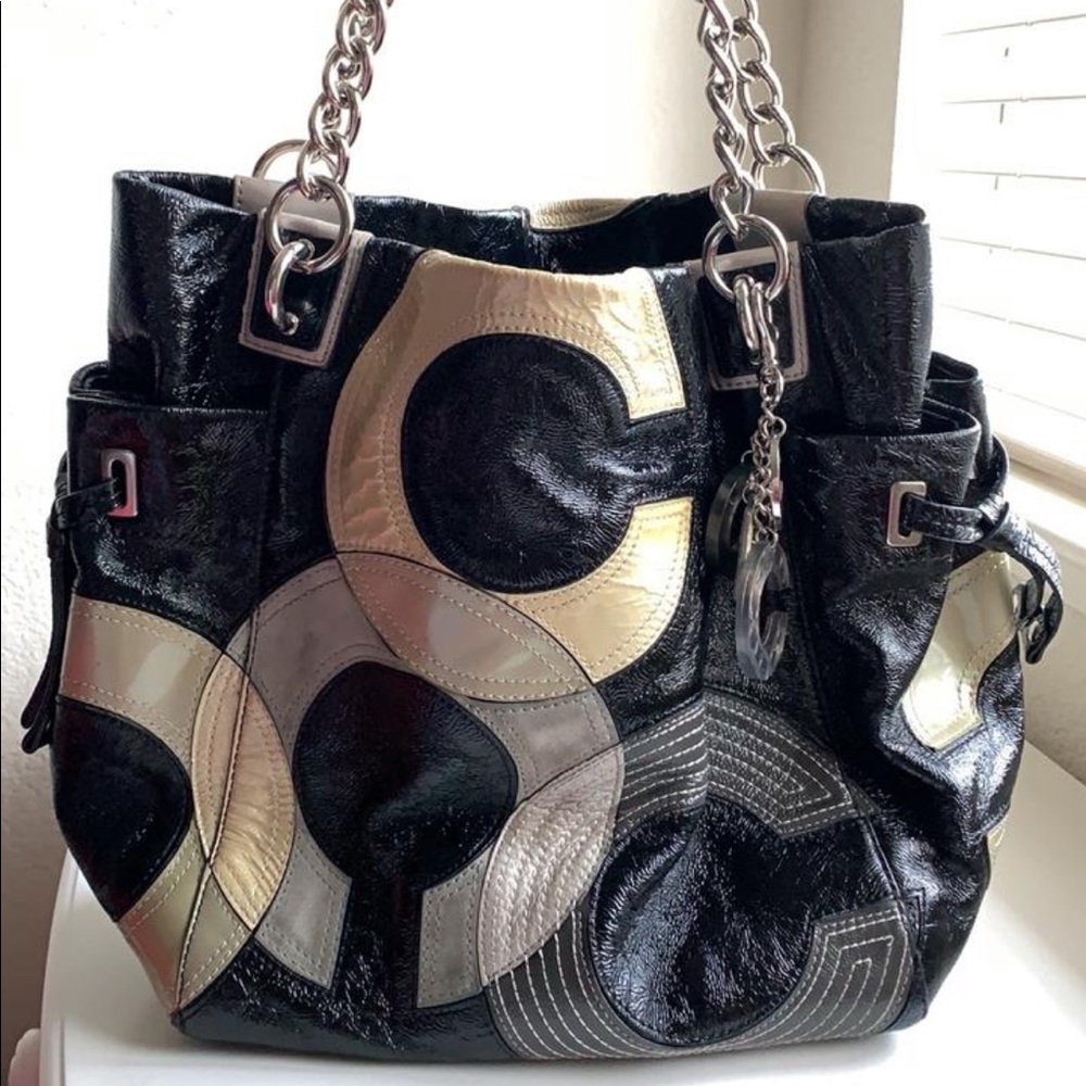 Coach Black Leather Tote